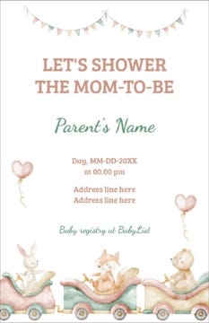 Picture of Dreamy Arrival Invite - 9" x 6"
