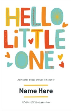 Picture of Hello Little One - 9" x 6"