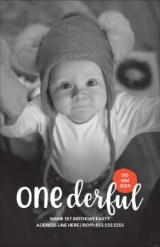 Picture of One-derful Little One - 9" x 6"