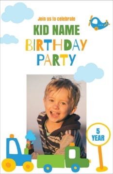 Picture of Little Explorer Birthday Invitation - 9" x 6"