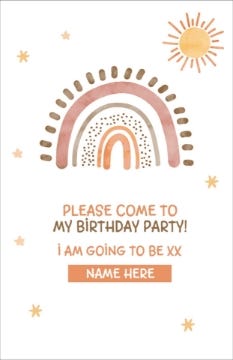 Picture of Little Pastel Rainbow Party - 9" x 6"