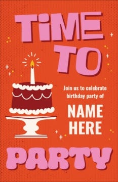 Picture of Time To Party - 9" x 6"