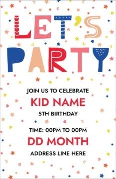 Picture of Let's Party - 9" x 6"