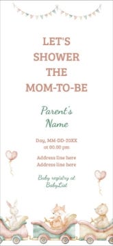 Picture of Dreamy Arrival Invite - 8" x 4"