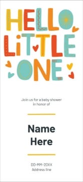 Picture of Hello Little One - 8" x 4"