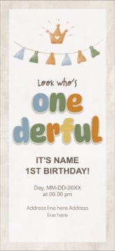 Picture of One-derful Day - 8" x 4"