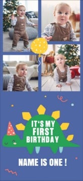 Picture of Jurassic Little Party Invite - 8" x 4"
