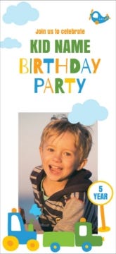 Picture of Little Explorer Birthday Invitation - 8" x 4"