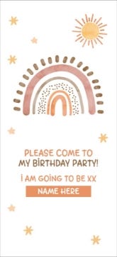 Picture of Little Pastel Rainbow Party - 8" x 4"