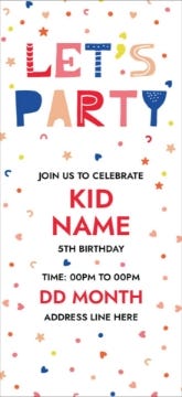 Picture of Let's Party - 8" x 4"