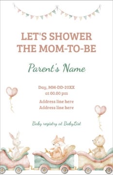 Picture of Dreamy Arrival Invite - 7.2" x 4.6"