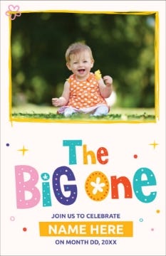 Picture of The Big One Birthday Bash - 7.2" x 4.6"