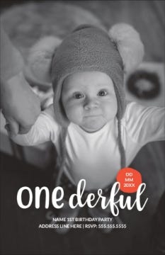 Picture of One-derful Little One - 7.2" x 4.6"