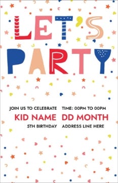 Picture of Let's Party - 7.2" x 4.6"