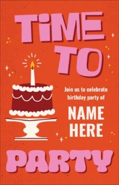 Picture of Time To Party - 7.2" x 4.6"