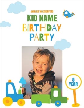 Picture of Little Explorer Birthday Invitation - 5.5" x 4"
