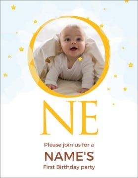 Picture of Little Star Turns One - 5.5" x 4"