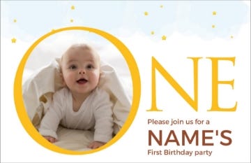 Picture of Little Star Turns One - 4" x 5.5"